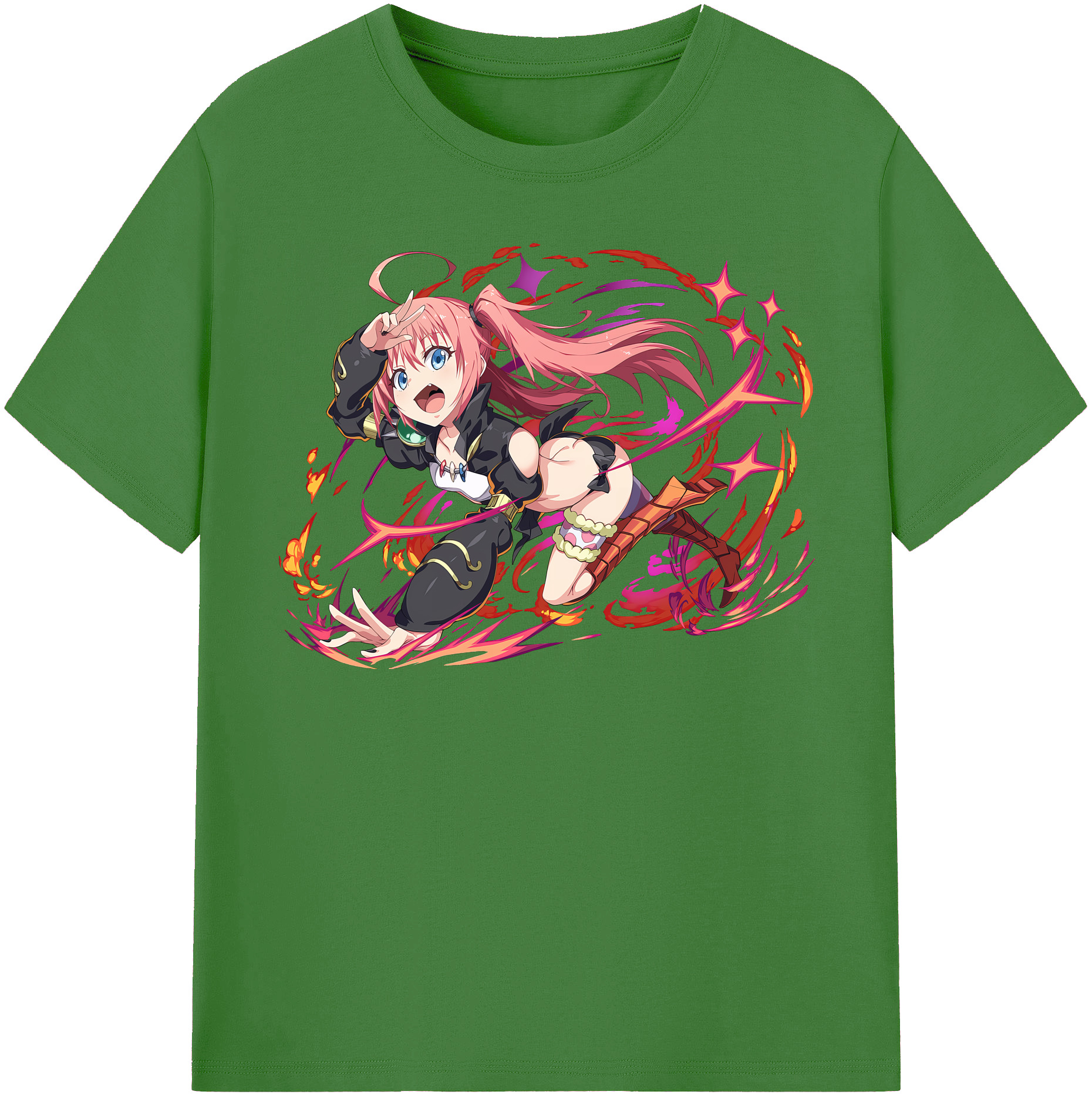 （画像用） 転スラ Regarding Reincarnated to Slime レディースカジュアルプリントTシャツ（綿100％）